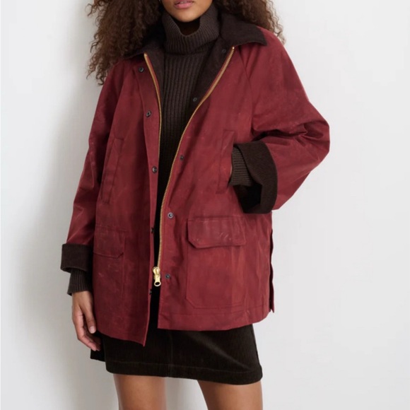 Alex Mill Burgundy Utility Jacket - Picture 2 of 3